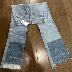 Zara patch wide jeans